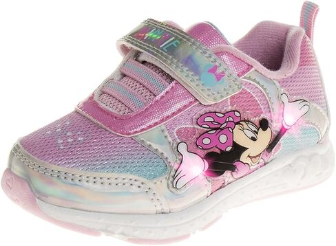 Josmo Girls Minnie Mouse Lighted Sneaker (Little Kid), Pink Heart, 12 in Saudi Arabia