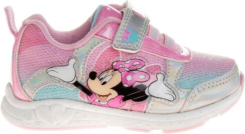Josmo Girls Minnie Mouse Lighted Sneaker (Little Kid), Pink Heart, 12 in Saudi Arabia