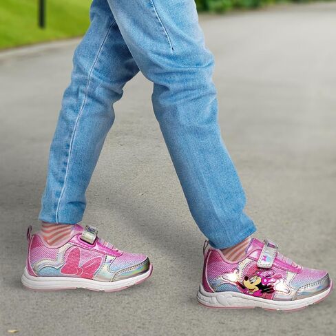 Josmo Girls Minnie Mouse Lighted Sneaker (Little Kid), Pink Heart, 12 in Saudi Arabia