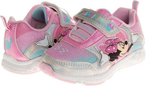 Josmo Girls Minnie Mouse Lighted Sneaker (Little Kid), Pink Heart, 12 in Saudi Arabia