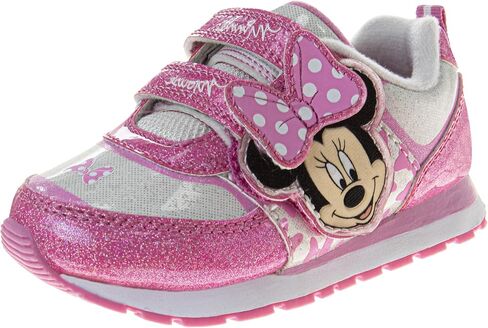 Josmo Girls Minnie Mouse Lighted Sneaker (Little Kid), Pink Heart, 12 in Saudi Arabia