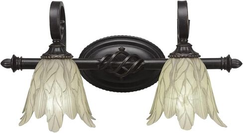 Toltec Lighting Elegante 2 Light Bath Bar باللون الجرانيت الداكن (162-DG-1025) in Saudi Arabia