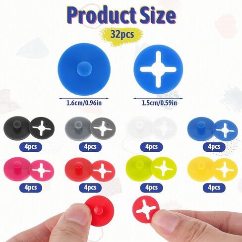 تشغيل مقاطع المريلة ، 32pcs تشغيل مسيرة زر بوكلي رقم السباق مقاطع التثبيت نظام Race Bib Running Bib Board Fixing Clip for Runners Marathon Cycling Track Events Mivones Events Actosities in Kuwait