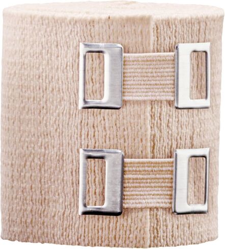 ضمادة مرنة مع مشابك مقاس 2 بوصة من ACE، بيج، 2 × 51.2 بوصة، رائعة للمرفق والكاحل والركبة والمزيد، تصميم مريح للارتداء لفترات طويلة، تصميم ملفوف سهل الاستخدام (207310) in Kuwait