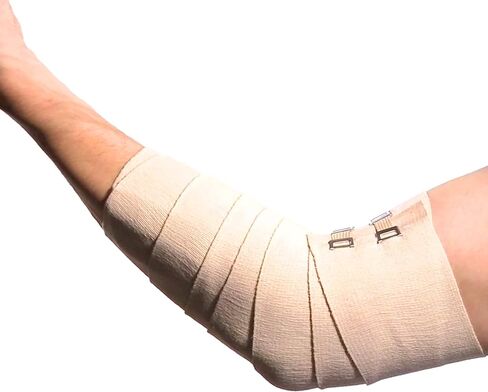 ضمادة مرنة مع مشابك مقاس 2 بوصة من ACE، بيج، 2 × 51.2 بوصة، رائعة للمرفق والكاحل والركبة والمزيد، تصميم مريح للارتداء لفترات طويلة، تصميم ملفوف سهل الاستخدام (207310) in Kuwait