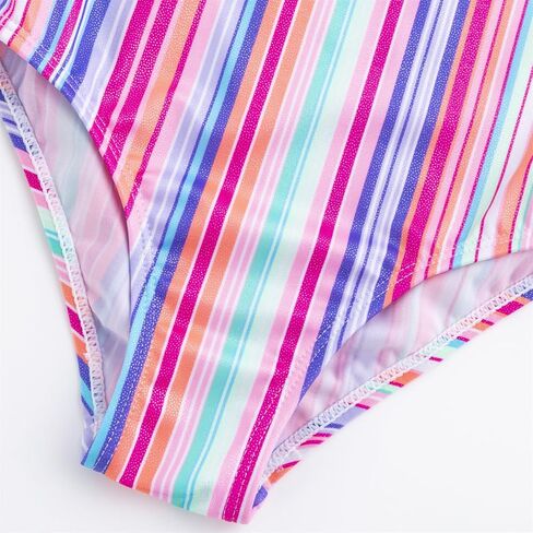 Lizens Girls 'One Piece Trime Trim Swimboy Rainbow Swimsioot للأطفال in Saudi Arabia