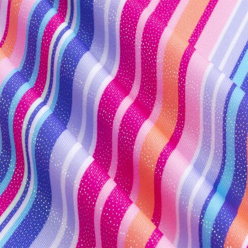Lizens Girls 'One Piece Trime Trim Swimboy Rainbow Swimsioot للأطفال in Saudi Arabia