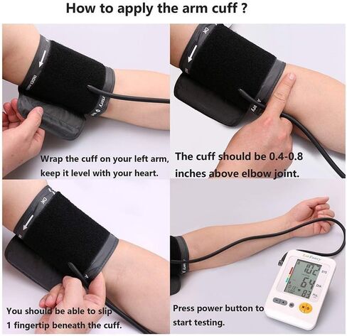 مراقبة ضغط الدم في Lotfancy ، أدوات الذراع العلوي الأوتوماتيكي BP Cuff 8.7-14.2 "، مقياس BP الرقمي الدقيق ، مقياس نبضات القلب المزدوج ، 4 مستخدم ، 120 ذاكرة قراءات ، شاشة LCD كبيرة in Kuwait