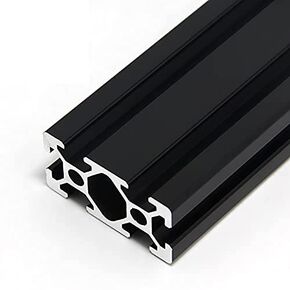 2 Pack 2040 Aluminum Extrusion Profile Length 47.24 inch / 1200mm Black, 20 x 40mm 20 Series T Type T-Slot European Standard Extrusions Profiles Anodized Linear Rail Guide Frame for CNC