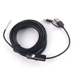 3 in 1 Endoscope 3.9mm Lens Type C Inspection Camera IP67 Borescope Endoscope Snake Camera with 6 Adjustable Led Lights (5 Meters Soft Cord)