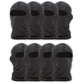 Ski Mask Balaclava Face Mask for Men Women Full Face Mask for Summer Winter Outdoor 8 Pcs Black