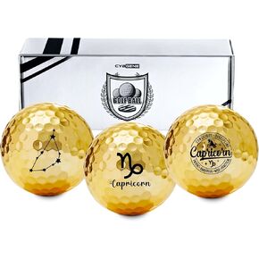 Funny Zodiac Golf Gifts for Capricorn, Zodiac Sign Gifts for Men/Women, Golf Balls Set, Perfect Zodiac Idea for Male/Female on Birthday, Christmas, Appreciation, Office - Capricorn