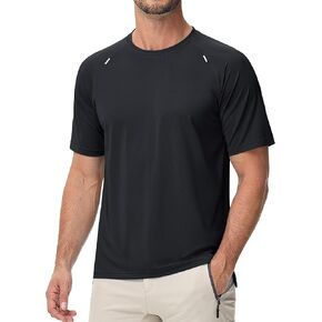 MAGCOMSEN Men's Dry Fit Short Sleeve T-Shirt Lightweight Running Workout Athletic Gym Shirts