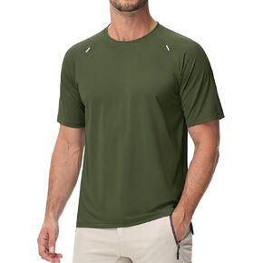 MAGCOMSEN Men's Dry Fit Short Sleeve T-Shirt Lightweight Running Workout Athletic Gym Shirts