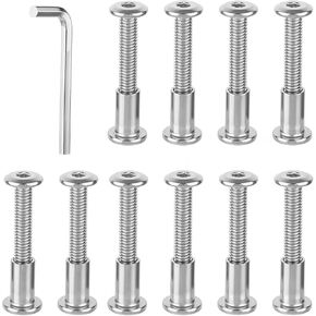 21 قطعة M6x35mm عرافة محرك المقبس غطاء البراغي الفضة استبدال مسامير الحزام مع ألين وجع الأثاث موصل البراغي برميل المكسرات مجموعة متنوعة للأثاث السرير خزانة خزانة حقائب جلدية حزام in Kuwait