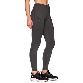RBX Women's Fleece Lined Leggings with Pockets, Cold Weather Full Length Running Tights Yoga Pants with Zipper Pocket