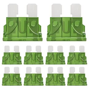 30A Standard Car Fuses 30 Amp Automotive ATC ATO Blade Fuse 30 AMP Auto Fusibles for RV Truck SUV Camper (Pack of 50Pcs)