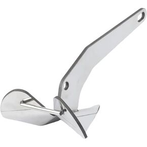 Upgraded Boat Anchor, 316 Stainless Steel Delta-Style Anchor, Heavy Duty Triangular Anchor 11lbs / 17lbs / 22lbs Wing Style Triangle Anchor for Pontoon, Fishing Boats