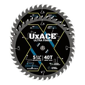 7-1/4-Inch 24&60-Tooth Circular Saw Blade with 5/8-Inch Arbor, Framing & Ultra Finish Wood Cutting, Carbide Tip, Thin Kerf, for Plywood, MDF, OSB, Laminated, 2 Pack