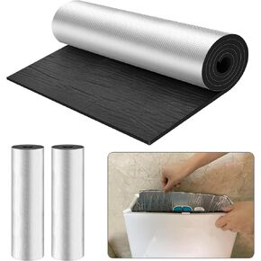 2 Pcs Toilet Tank Liner-40"x15.7" Thicken Toilet Anti Condensation Kit with Aluminum Foil-Self Adhesive Toilet Tank Insulation Liner for Stopping Condensation to Prevent Water Damage