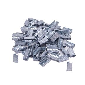 Packaging Strapping Open Serrated Seals for 1/2" Strap Width Polypropylene(PP) Strapping Or Polyester (PET) Strapping (Pack of 100)