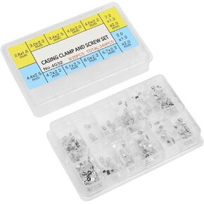 ViaGasaFamido 240 Pcs Watch Screws Micro, Repair Screw Washer Watch Movements Fixing Adapter for ETA 2824 2836 2846