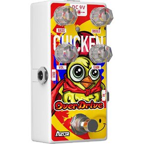 AZOR Overdrive Guitar Pedal, Chicken Mini Overdrive Analog Effect Pedal for Electric Guitar, Pedalboard True Bypass AP505