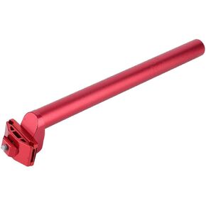 Seat Post, Adjustable Post Seat, 25.4*300mm Alluminium Alloy Cycling Seat Post for Most Mountain Road MTN BMX(Red)