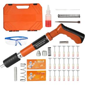 Jadeshay Nail Gun Tool for Brick and Concrete Walls, Mini Steel Rivet Gun with Adjustable Power and Muffler Design