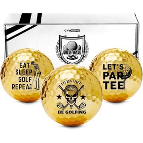 Skull Gifts for Women Men Golf Balls, Personalized Colored Golf Balls 3 Packs, Cool Accessories for Golfers, Golf Lovers, for Birthday and Christmas