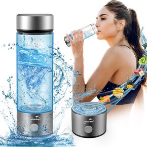 Hydrogen Water Bottle, Hydrogen Water Bottle Generator with SPE PEM Technology Water Ionizer, Hydrogen Water Machine Improve Water in 3 Minutes for Home, Office, Travel, Exercise