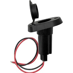 Young Marine Made 2-Pin Stern Light Socket Plug-in Pole Base (Angled Base)