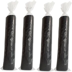 4 Pcs Rug Storage Bag with 10 Ties-Fits Rug up to 5'x7',4.5 Mil Heavy Duty Clear Plastic Rolled Rug Storage Bag for Indoor Outdoor Carpet Shipping,Packing,Moving and Storage - No Vent Holes