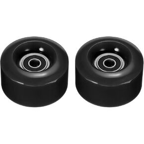 YOKIVE 2 Pcs Roller Wheels, 82A Skate Roller Replacement with Bearings Skateboard Replace, Great for Outdoor Indoor (Black, 1.3 x 2.3)