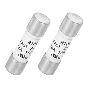 MECCANIXITY 1000V 16A Fast Acting Fuse Ceramic Fuses Generic Current Limiting Protection Time Delay Cartridge Fuse for Photovoltaic Solar Systems DIY Inverter Circuit Board Glass Fuses 2 Pack