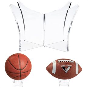 Acrylic Basketball Display Stand - Clear Football Holders For Displays Soccer Ball Holder Football Stand For Display Case Basketball Holder Display Ball Holder Stand - Non-slip Design Basketball Stand