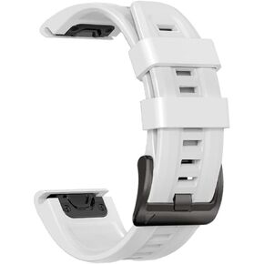 QuickFit 0.9 inch (22 mm) Band Replacement for Garmin Fenix 7 Pro Solar/Approach S70 47mm/Forerunner 965 Strap Silicone Strap Soft Waterproof Replacement Band for Garmin