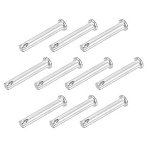 uxcell 20Pcs 1/4" x1-1/2 Single Hole Clevis Pins, Carbon Steel Flat Head Single Hole Clevis Pins for Mechanics Repair, Furniture Installation, Industrial Equipment, DIY (Blue White)