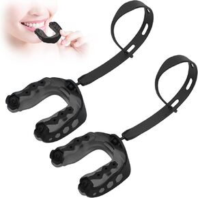 2Pack Football Mouth Guard, Soft Youth Mouth Guard Football Mouthpiece, Professional Sports Mouth Guard for Boxing, Basketball, MMA, Lacrosse and Hockey (Black)
