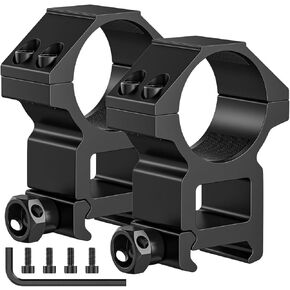 CVLIFE Scope Rings Mount - Compatible with Weaver and Picatinny Rails - See Through Rifle Scope Mount for 20mm Rails - 2 Pieces