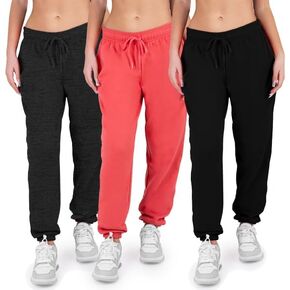 3 Pack: Women's Fleece Jogger Sweatpants