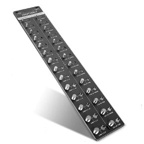 Thread Checker, 28 Nut and Bolt Thread Checker with 14 Standard and 14 Metric Bolt and Nut Identifier Gauge with Inch and Centimeter Ruler (Black)