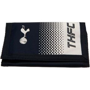 Tottenham Hotspur FC Touch Fastening Fade Design Nylon Wallet (4.7 x 3.2in) (Black/White)