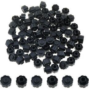80PCS 4mm Bore Diameter Black Polypropylene Syringe Tip Cap Dispensing Syringe Plugs Infusion Tube Laboratory Supply Suitable for Dispensing Bottles Lightweight Syringes Brass Syringes