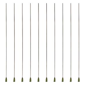 BENECREAT 10Pcs 11.69 Inch Blunt Tip Dispensing Needles, 18 Gauge Stainless Steel Long Needles with Luer Lock for Adhesive Glue Dispensing, Craft Work