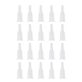 20PCS Syringe Head Adaptor Adaptor 28mm Plastic Straight Needle Plug Coupler for Experimental Use Pet Feeding Printing Inking Liquid Separation Dispensing White