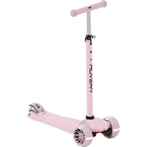 Hover-1 Solaris Kick Scooter with Multicolor Wheel Lights, 4.5" Front Wheels, Rear Foot Brake, and 110 Pound Weight Capacity