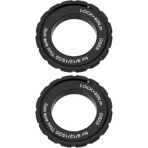 2PCS Centerlock Locking Ring Brake Disc Compatible with Shimano Compatible with 15/20mm Thru Axle 44x26x8mm Aluminum Alloy Bike Hub Center Lock for Bike Mountain Bike
