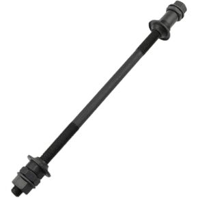 yukata- Bike axle 240mm / 9.45in Bike multi-speed rear hub axle Rear hub axle Bicycle axle 3/8 "Black 26tpi bike hub axle -1PCS