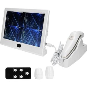 Scalp Detector, 13inch 50X/200X Lens Multi‑Functional Rechargeable Digital Hair Skin Analyzer Microscope Magnifier High Sensitivity Hair Follicle Skin Analyser Tester Machine with 3 Light Modes(US)
